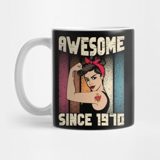 Awesome since 1970,52th Birthday Gift women 52 years old Birthday Mug